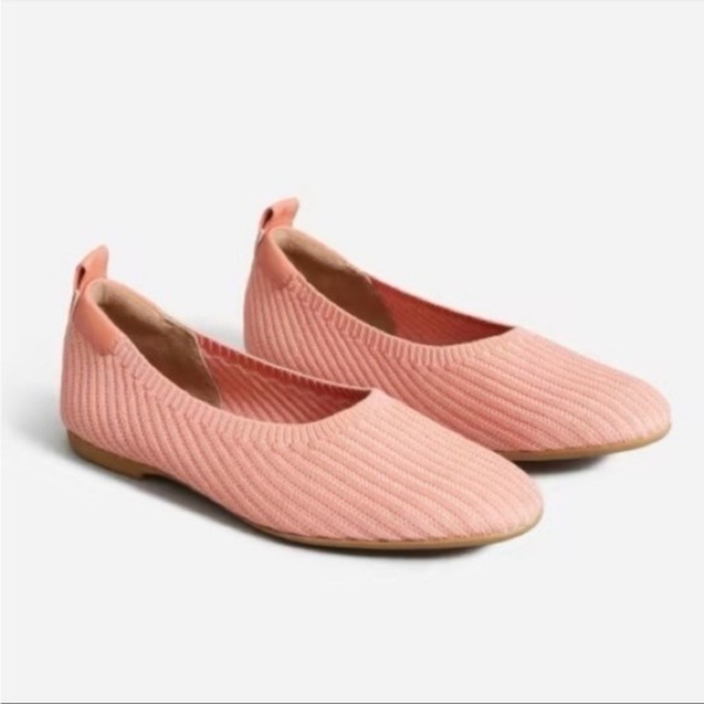 Everlane The Day Glove ReKnit Ballet Flats Pink Coral Knit Shoes Womens 9
